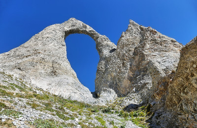 Aiguille Percee靠近Tignes滑雪胜地，法国