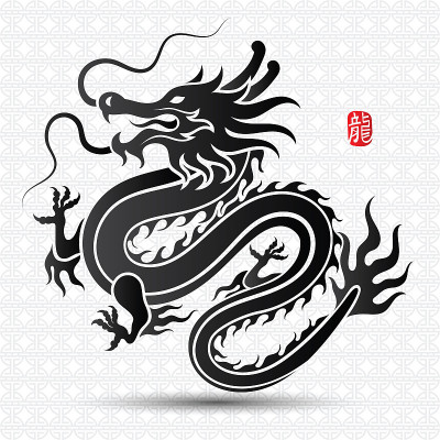 中国龙矢量