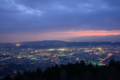 日本神奈川的湘南地区黄昏景观