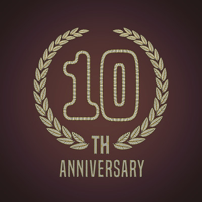 10周年矢量图标