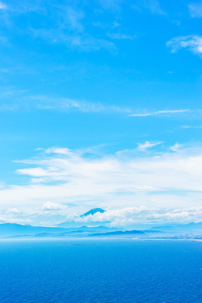 日本镰仓，富士山天海尽收眼底