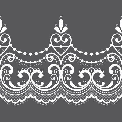 Alencon French seamless lace vector pattern, openw