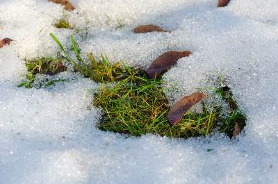 融雪，冰雪融化，阳光，阳光，春天回来