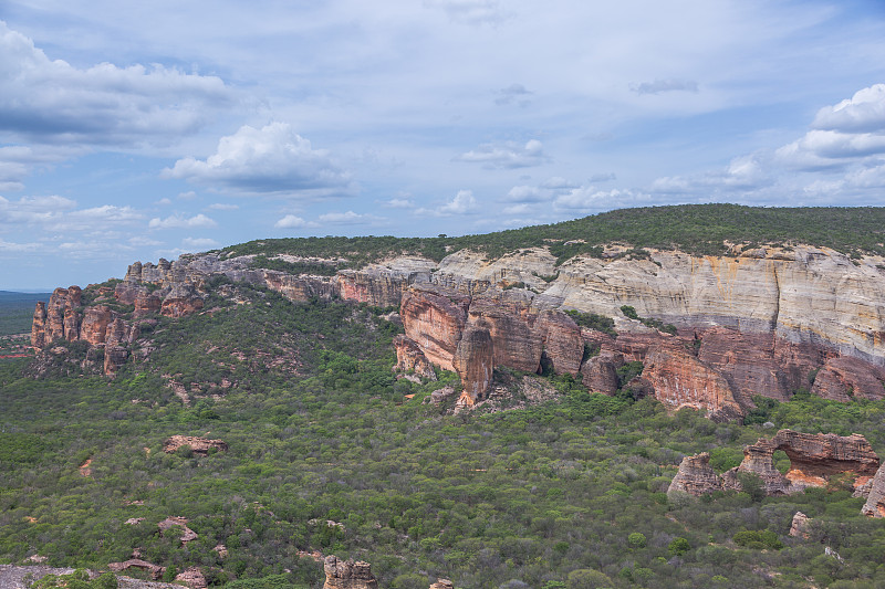 卡皮维拉Serra da Capivara的多叶Catinga