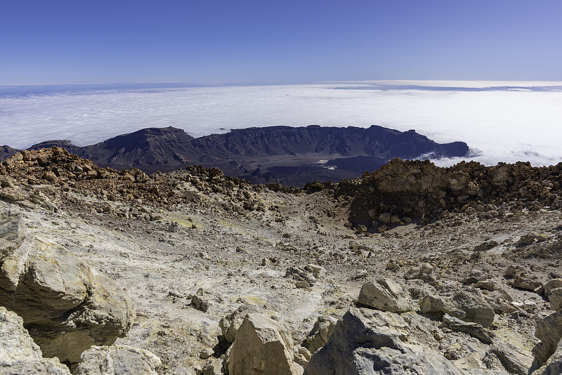 泰德火山火山口(特内里费，加那利群岛-西班牙)。