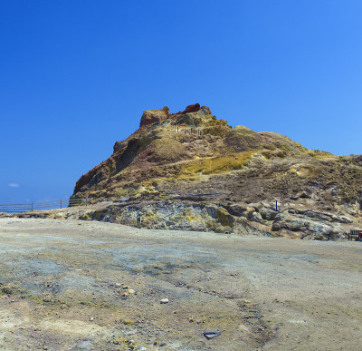 硫磺度假村在火山，里派，意大利西西里岛