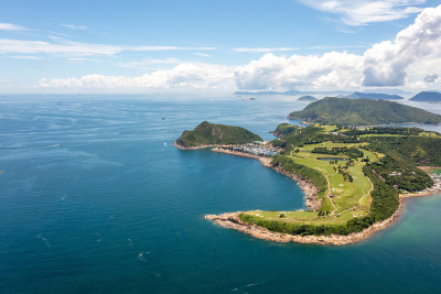 香港清水湾高尔夫乡村俱乐部夏季鸟瞰图