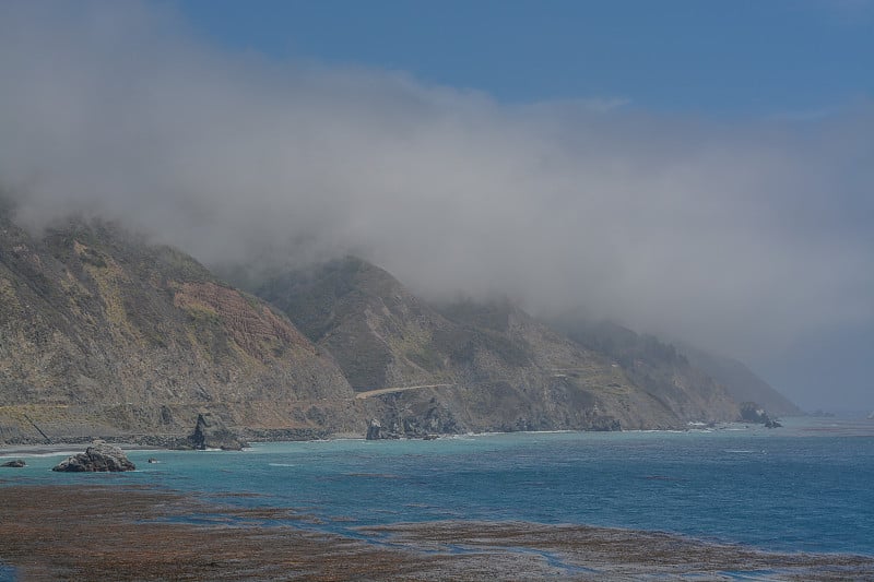 加州蒙特利县美丽的太平洋海岸线