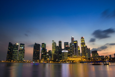 Singapore-Merlion城市