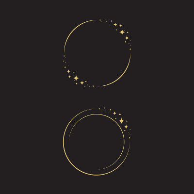 圆形星形矢量图标设计插图