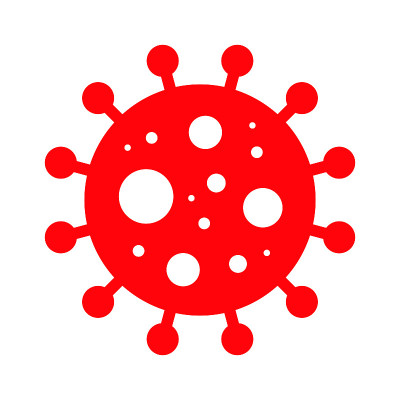 冠状病毒、Covid-19、nCOV、MERS-CoV新型冠状病毒细胞印记。Covid - 19红色