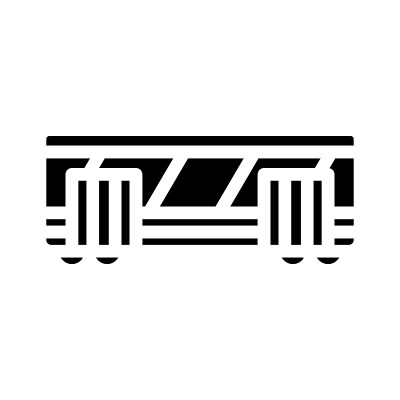铁路车厢符号图标矢量插图