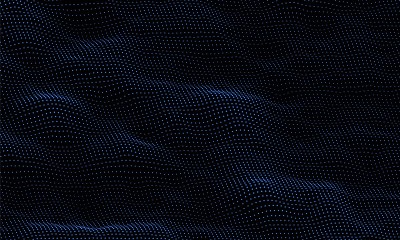 粒子波背景。摘要动态网格。大数据的技术。矢量网格图。