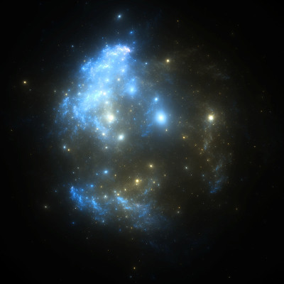 抽象的分形图看起来像星系