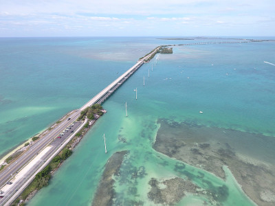 航拍佛罗里达海外高速公路