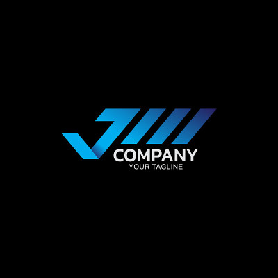 JM的首字母字母组合向量标志模板在梯度