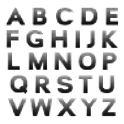 点光栅字母表字母集