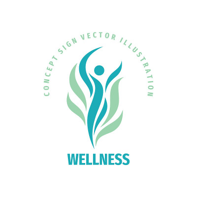 Wellness woman vector icon design. Abstract styliz