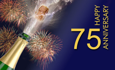 祝贺75周年庆典和纪念日