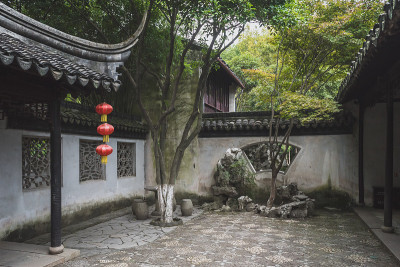 中国江苏同里老城退思花园