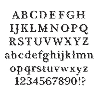 复古字体。