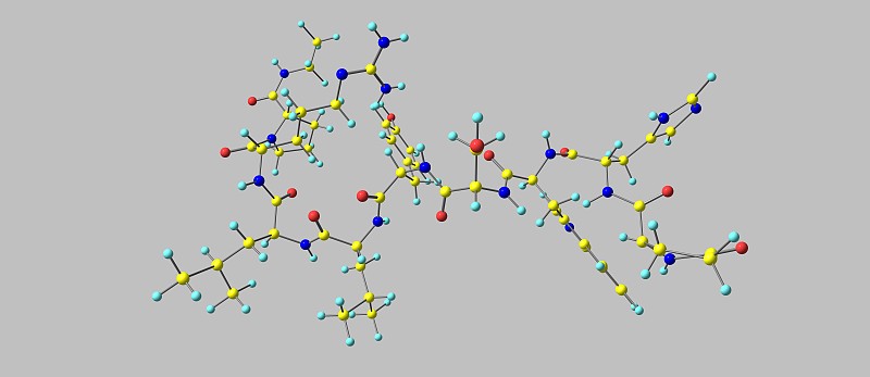 灰色上分离的亮丙瑞林分子结构