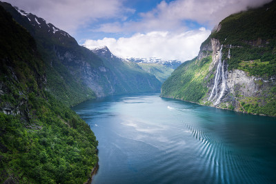 挪威盖兰格峡湾美丽的风景