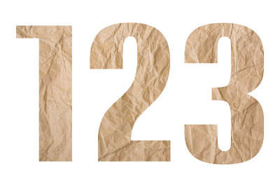 123字带皱纸纹理