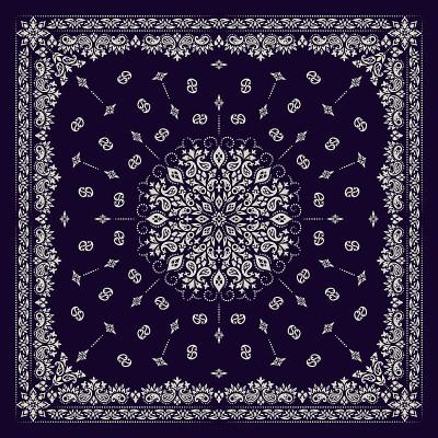 Vector ornament Bandana Print. Traditional ornamen