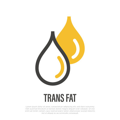 Trans fat thin line icon. Symbol for food packagin
