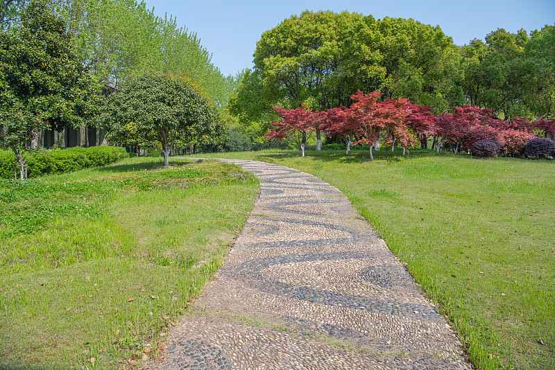 城市户外公园绿地及人行道