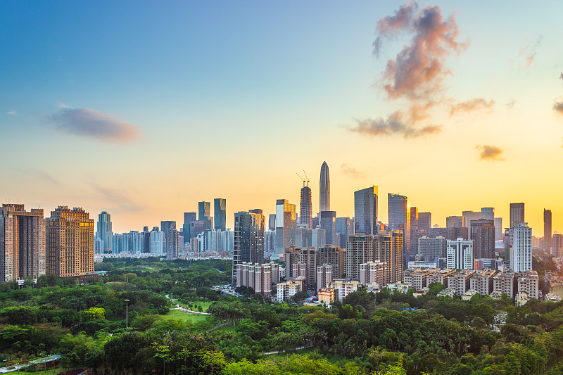 深圳市中心城市天际线风景