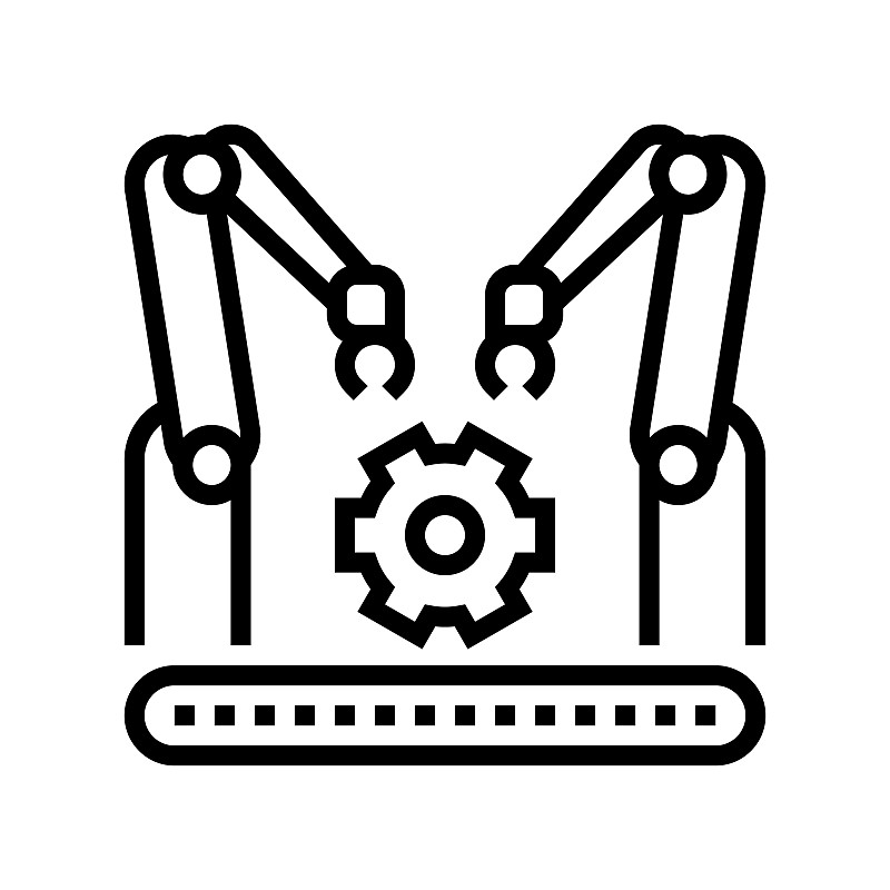 工厂输送车线图标矢量插图