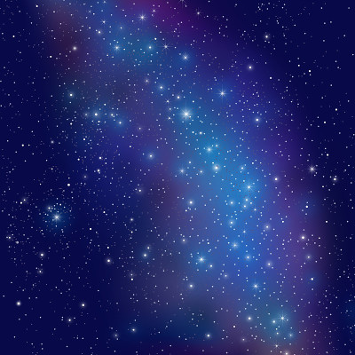 银河在夜空中闪耀