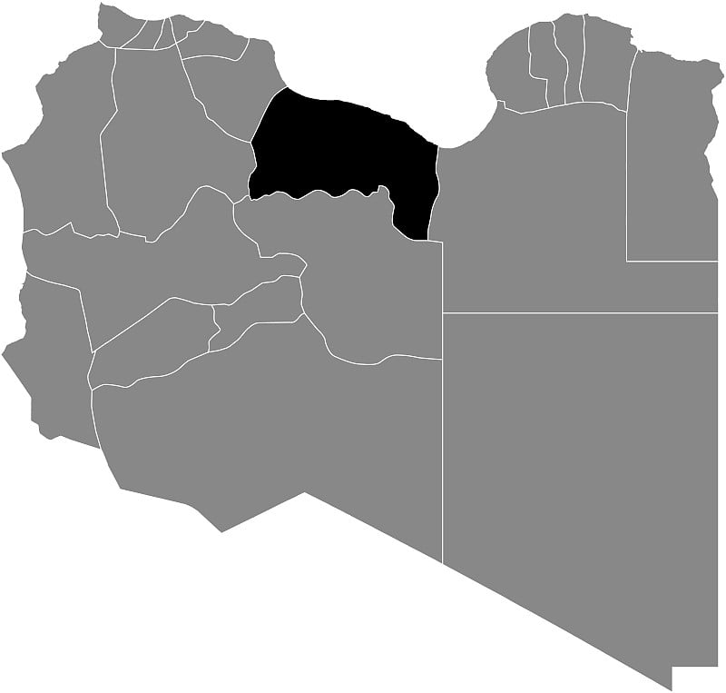 利比亚苏尔特地区的位置地图
