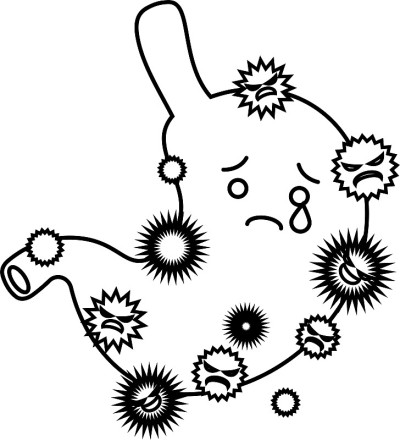 插图一个可爱的肚子轮廓