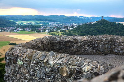 城堡废墟vetzberg gleiberg附近gießen Hesse德国