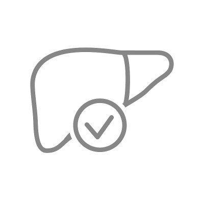 肝与勾，勾线图标。健康内脏符号