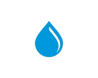 一组抽象的蓝色水滴符号