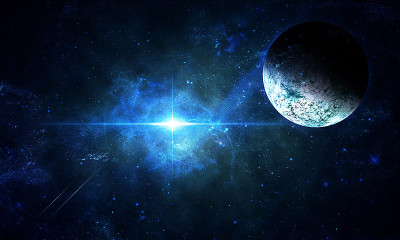 超新星在太空中闪耀