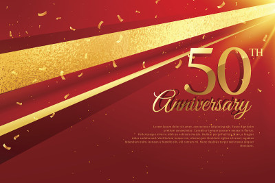 50周年庆祝卡片模板