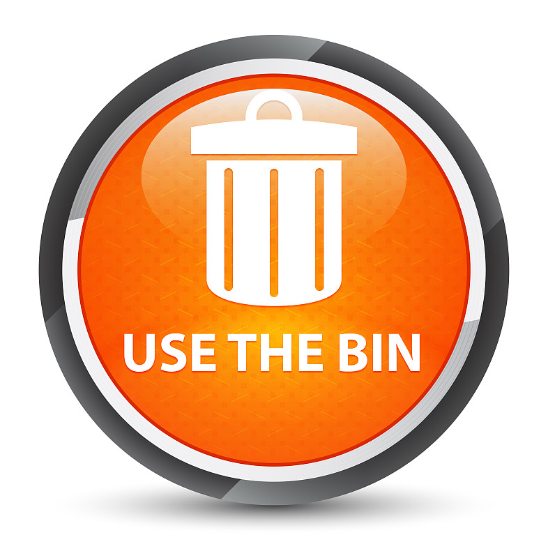 Use the bin (trash icon) galaxy orange round butto