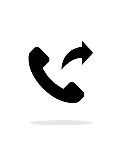 Call forwarding simple icon on white background