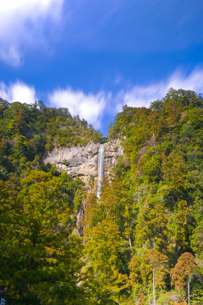 Nachi Falls，在Nachi-katsuura，日本和歌马