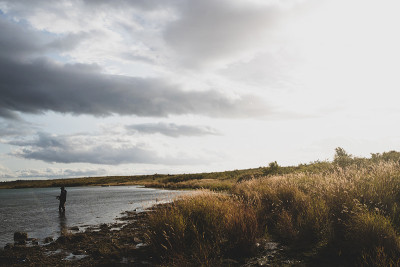 General view of the Naknek river in Alaska, USA