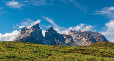 cornos del Paine Panorama，巴塔哥尼亚，智利