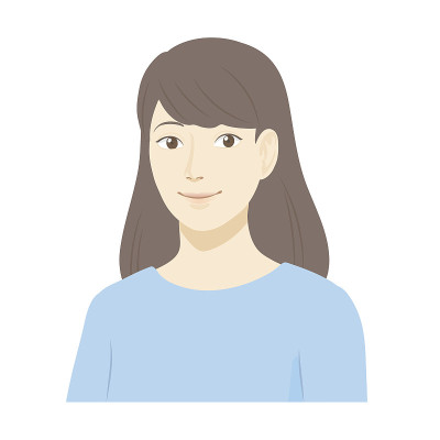 一个女人/正常的脸的插图