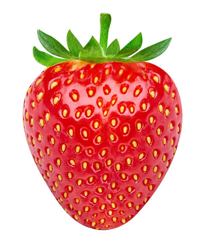 草莓孤立于白色
