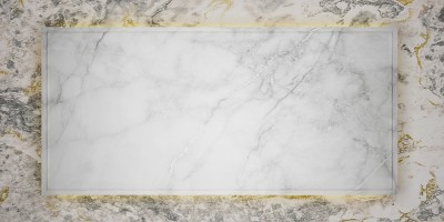 大理石画框用于展示产品和内容设计奢华3D渲染