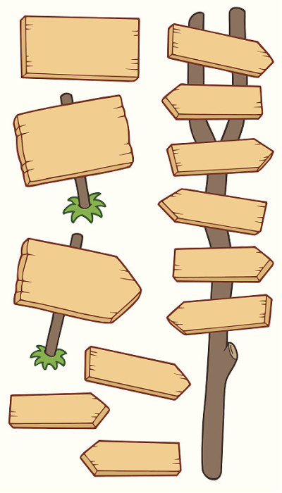 木制roadsigns集合